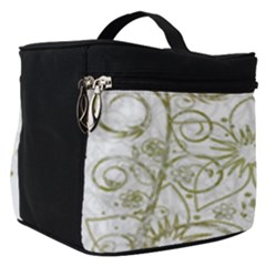 Flowers Background Leaf Leaves Make Up Travel Bag (small)