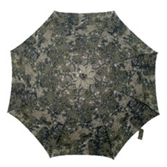 Grunge Camo Print Design Hook Handle Umbrellas (large) by dflcprintsclothing