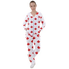 Maple Leaf Canada Emblem Country Women s Tracksuit