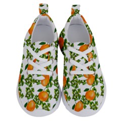 Citrus Tropical Orange White Running Shoes by snowwhitegirl