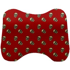 Skull Red Pattern Head Support Cushion by snowwhitegirl