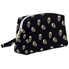 Skull Black Pattern Wristlet Pouch Bag (large) by snowwhitegirl