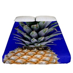 Pineapple Blue Fitted Sheet (king Size) by snowwhitegirl