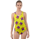 Ombre Glitter  Star Pattern Cut-Out Back One Piece Swimsuit View1