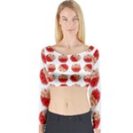 Kawaii Jam Jar Pattern Long Sleeve Crop Top