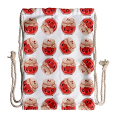 Kawaii Jam Jar Pattern Drawstring Bag (large) by snowwhitegirl