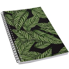 Tropical Leaves On Black 5 5  X 8 5  Notebook by snowwhitegirl
