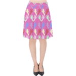 Colorful Cherubs Pink Velvet High Waist Skirt