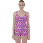 Colorful Cherubs Pink Tie Front Two Piece Tankini