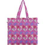 Colorful Cherubs Pink Canvas Travel Bag