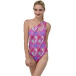 Colorful Cherubs Pink To One Side Swimsuit