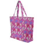 Colorful Cherubs Pink Zip Up Canvas Bag