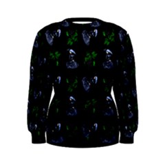 Gothic Girl Rose Black Pattern Women s Sweatshirt by snowwhitegirl
