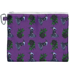 Gothic Girl Rose Purple Pattern Canvas Cosmetic Bag (xxxl) by snowwhitegirl