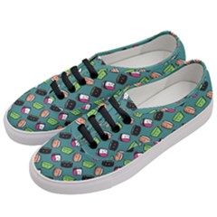 That Is How I Roll - Turquoise Women s Classic Low Top Sneakers by WensdaiAmbrose