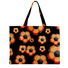 Wallpaper Ball Pattern Orange Zipper Mini Tote Bag by Alisyart