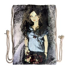 Chocolate Drawstring Bag (large) by snowwhitegirl