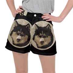 Husky Moon Stretch Ripstop Shorts by snowwhitegirl