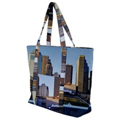 Columbus Skyline Zip Up Canvas Bag by Riverwoman