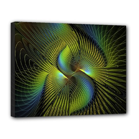 Fractal Abstract Design Fractal Art Canvas 14  X 11  (stretched) by Pakrebo