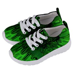 Fractal Rendering Background Green Kids  Lightweight Sports Shoes by Pakrebo