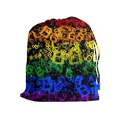 Lgbt Pride Rainbow Gay Lesbian Drawstring Pouch (xl) by Pakrebo