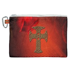 Wonderful Celtic Cross On Vintage Background Canvas Cosmetic Bag (xl) by FantasyWorld7