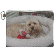 Cockapoo In Dog s Bed Canvas Cosmetic Bag (xxl) by pauchesstore