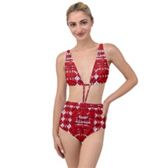 Happy Valentines Every Day Tied Up Two Piece Swimsuit by pepitasart