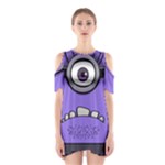 Evil Purple Shoulder Cutout One Piece Dress