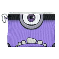 Evil Purple Canvas Cosmetic Bag (xl) by Sudhe