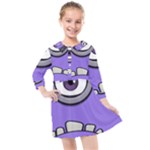 Evil Purple Kids  Quarter Sleeve Shirt Dress