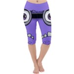 Evil Purple Lightweight Velour Cropped Yoga Leggings