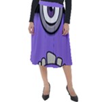 Evil Purple Classic Velour Midi Skirt 