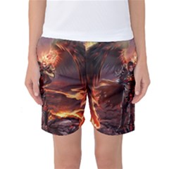 Fantasy Art Fire Heroes Heroes Of Might And Magic Heroes Of Might And Magic Vi Knights Magic Repost Women s Basketball Shorts