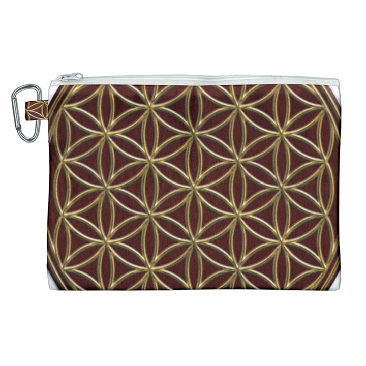 Flower Of Life Canvas Cosmetic Bag (XL)
