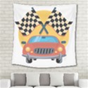 Automobile Car Checkered Drive Square Tapestry (Large) View2