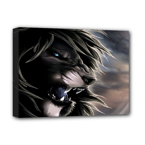 Angry Lion Digital Art Hd Deluxe Canvas 16  X 12  (stretched) 