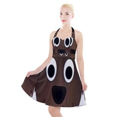 Dog Pup Animal Canine Brown Pet Halter Party Swing Dress  by Sudhe