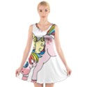 Unicorn Arociris Raimbow Magic V-Neck Sleeveless Dress View1