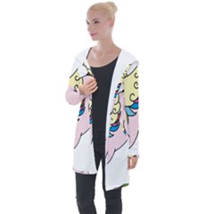 Unicorn Arociris Raimbow Magic Longline Hooded Cardigan by Sudhe