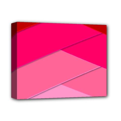 Geometric Shapes Magenta Pink Rose Deluxe Canvas 14  X 11  (stretched)