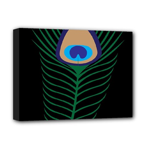 Peacock Feather Deluxe Canvas 16  X 12  (stretched) 