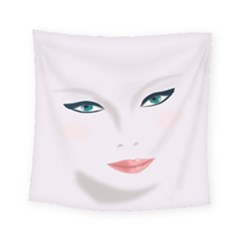 Face Beauty Woman Young Skin Square Tapestry (small) by Sudhe
