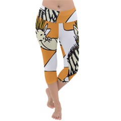 Zebra Animal Alphabet Z Wild Lightweight Velour Capri Yoga Leggings by Sudhe