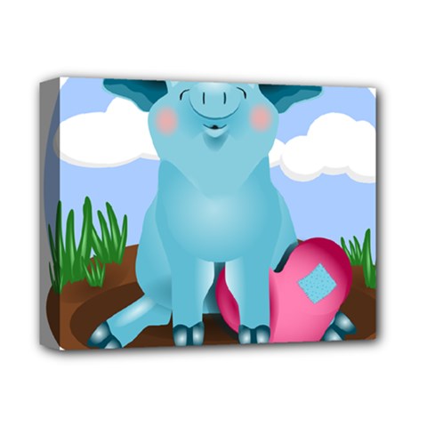 Pig Animal Love Deluxe Canvas 14  X 11  (stretched)