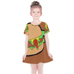 Burger Double Kids  Simple Cotton Dress by Sudhe
