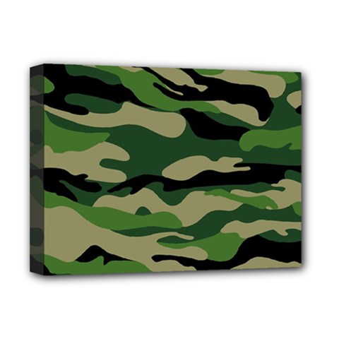 Green Military Vector Pattern Texture Deluxe Canvas 16  X 12  (stretched) 