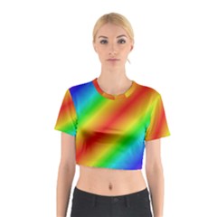 Background Diagonal Refraction Cotton Crop Top by Sudhe