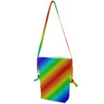 Background Diagonal Refraction Folding Shoulder Bag